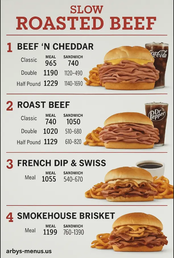 Arbys Menu